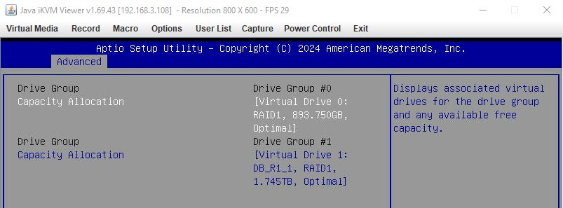 Итого, я успешно настроил два RAID массива на текущем сервер.