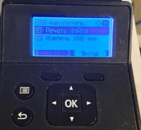 После принтер в лице Kyocera P3155dn видит подключенный USB-носитель.