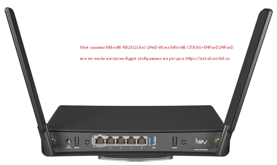 Мой новый домашний роутер Mikrotik C53UiG+5HPaxD2HPaxD